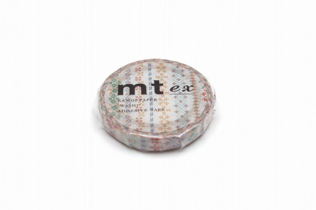 カモ井 mt ex刺繍ライン MTEX1P184 カモ井加工紙 マスキングテープ Kamoi 4971910259436（10セット）