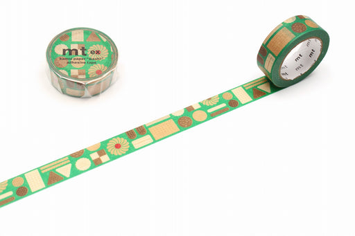 カモ井加工紙 マスキングテープ Kamoi　ＭＴ　ＥＸ幾何学クッキーMTEX1P2174971910312568