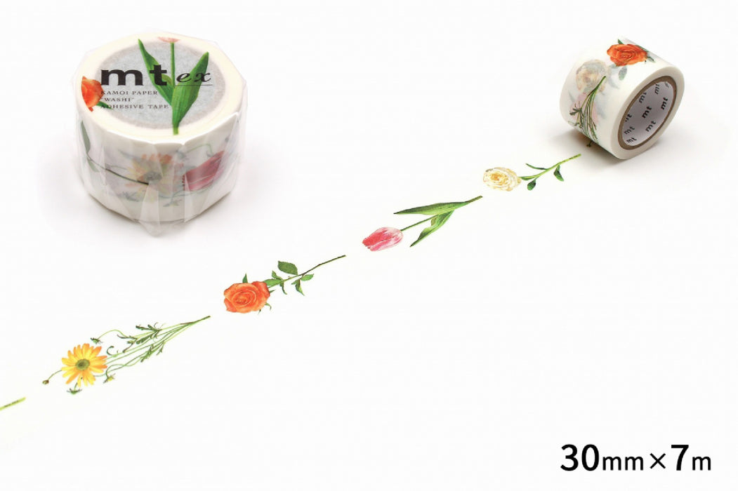 カモ井 花 MTEX1P60R カモ井加工紙 マスキングテープ Kamoi MTEX1P60R（10セット）