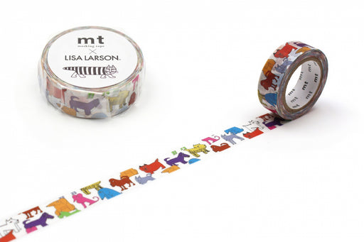 リサラーソン　カラフルドッグ MTLISA17 カモ井加工紙 マスキングテープ Kamoi 4971910287255（10セット）