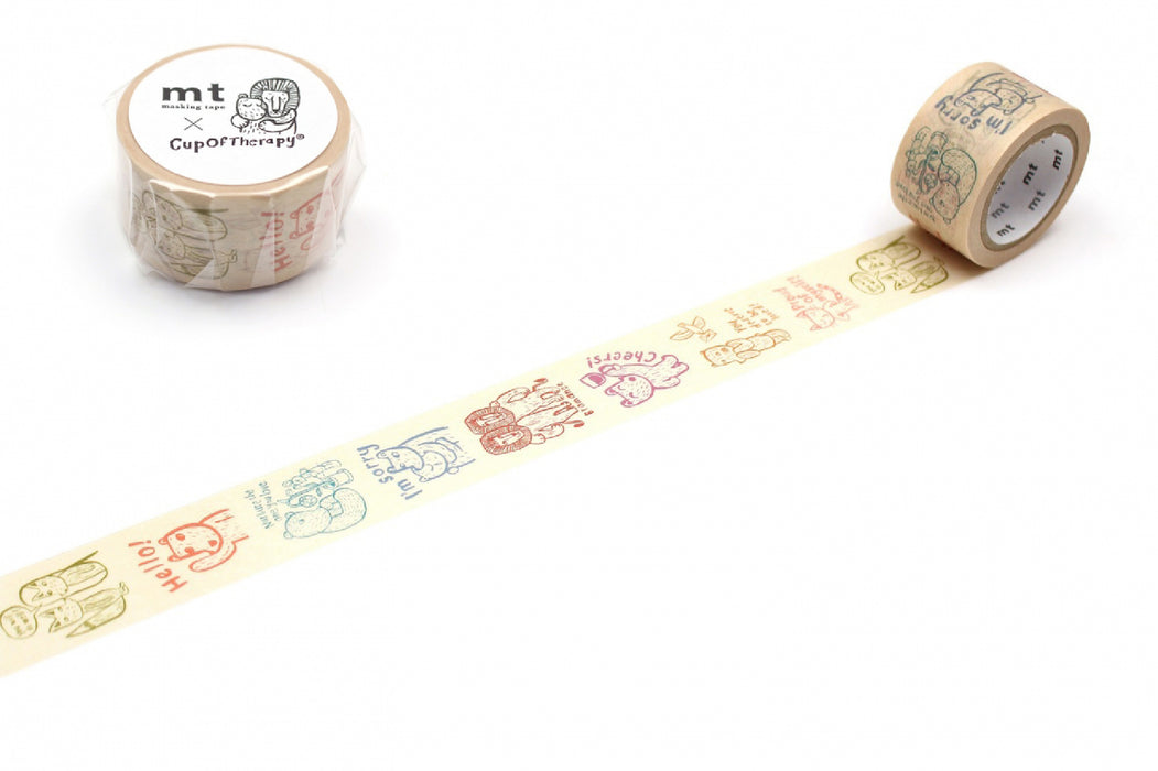 カモ井加工紙 マスキングテープ Kamoi　ＣＵＰＯＦＴＨＥＲＡＰＹ　メッセージMTMATT05 4971910298091（10セット）