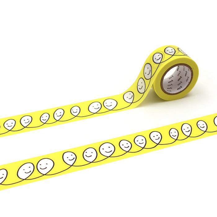 マスキングテープ mt x ミナ ペルホネン 1p smile・yellow  x  mtmina09 カモ井加工紙 マスキングテープ Kamoi 4971910179338（10セット）