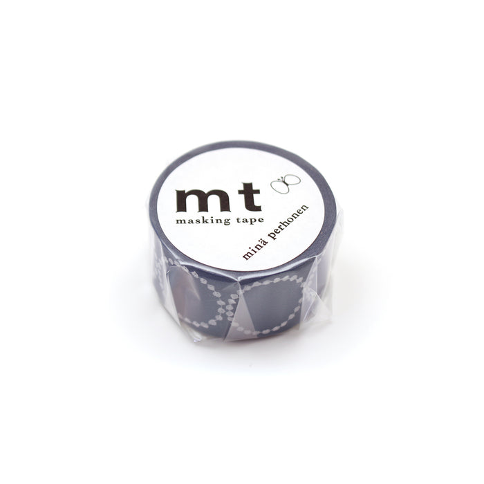 カモ井加工紙 マスキングテープ KamoiMTMINA21 ミナペルホネンtambourine petit・navy MTMINA21ミナペルホネンTAMB カモ井加工紙 マスキングテープ Kamoi 4971910195437