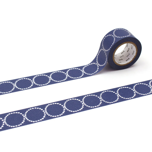カモ井加工紙 マスキングテープ KamoiMTMINA21 ミナペルホネンtambourine petit・navy MTMINA21ミナペルホネンTAMB カモ井加工紙 マスキングテープ Kamoi 4971910195437
