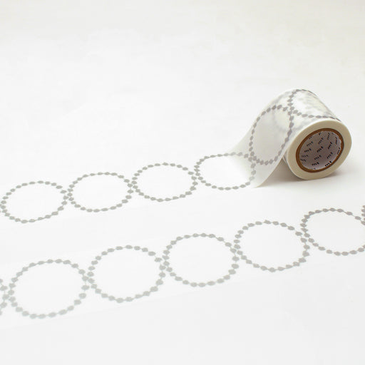 カモ井 mt マスキングテープ mt ミナペルホネン tambourine grande・silver MTMINA31(1個) カモ井加工紙 マスキングテープ Kamoi 4971910208007