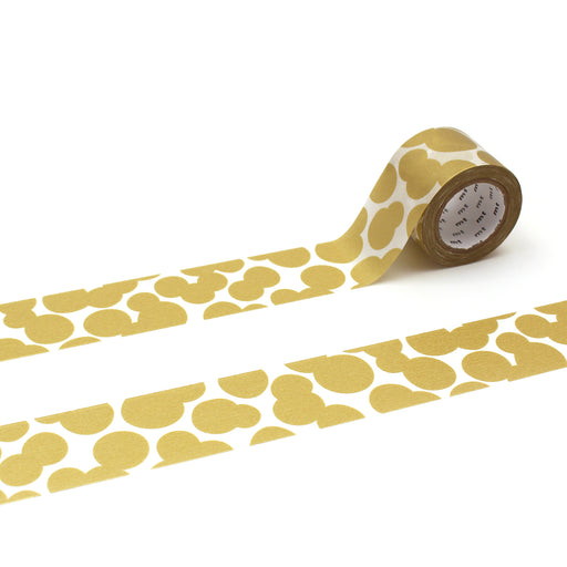 カモ井加工紙 マスキングテープ Kamoi mtマスキングテープ ×ミナペルホネン soda water・gold MTMINA32 カモ井加工紙 マスキングテープ Kamoi 4971910208014（10セット）