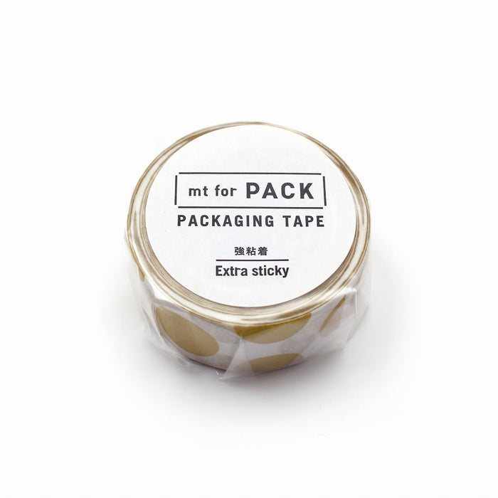 カモ井加工紙 マスキングテープ Kamoi mt for PACK ドット・金 MTPACK06 カモ井加工紙 マスキングテープ Kamoi 4971910213773（10セット）