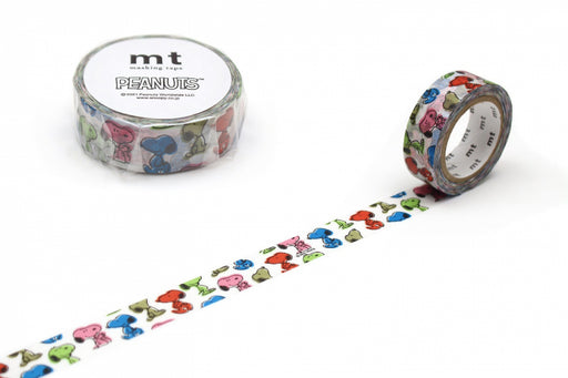 カモ井 mt Peanuts 版ズレスヌーピー MTPNUT02 カモ井加工紙 マスキングテープ Kamoi MTPNUT02　4971910270318（10セット）