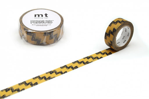 カモ井 mt Peanuts チャーリー・ブラウン ストライプ MTPNUT04 カモ井加工紙 マスキングテープ Kamoi MTPNUT04　4971910270332（10セット）