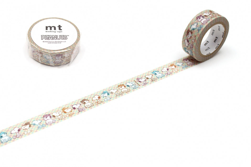 カモ井加工紙 マスキングテープ Kamoi　スヌーピー兄弟 MTPNUT06 4971910287606（10セット）