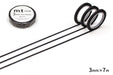 カモ井加工紙 マスキングテープ Kamoi　エムティースリム３ＭＭ　マットブラック MTSLIMS11R 4971910286715（10セット）