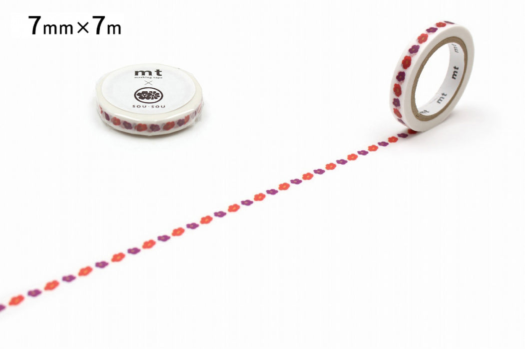 カモ井 花椿 MTSOU15 カモ井加工紙 マスキングテープ Kamoi MTSOU15　4971910278512（10セット）