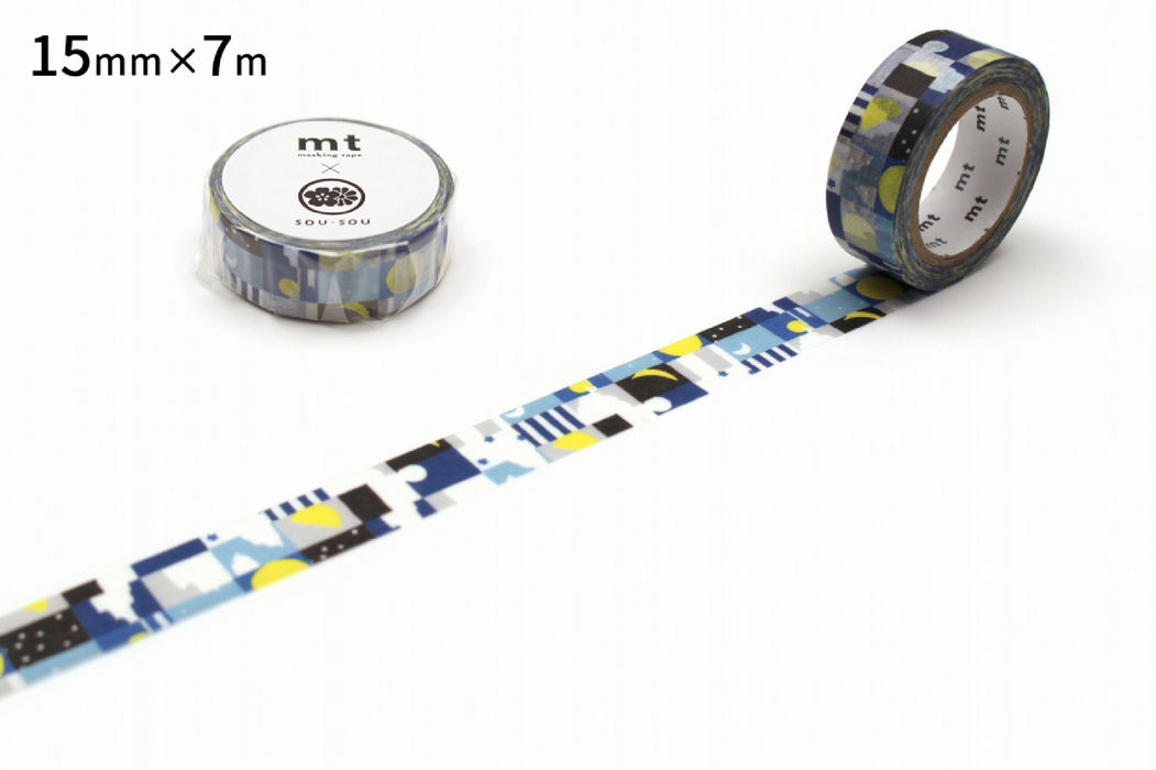 カモ井 月と星 MTSOU18 カモ井加工紙 マスキングテープ Kamoi MTSOU18　4971910278543