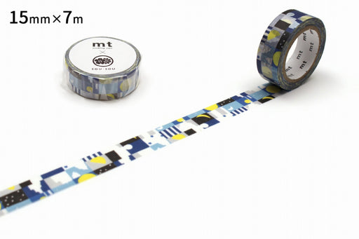 カモ井 月と星 MTSOU18 カモ井加工紙 マスキングテープ Kamoi MTSOU18　4971910278543