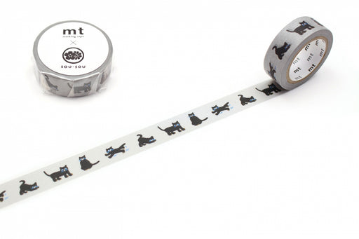 カモ井加工紙 マスキングテープ Kamoi　ＳＯＵ・ＳＯＵねこMTSOU254971910295953（10セット）