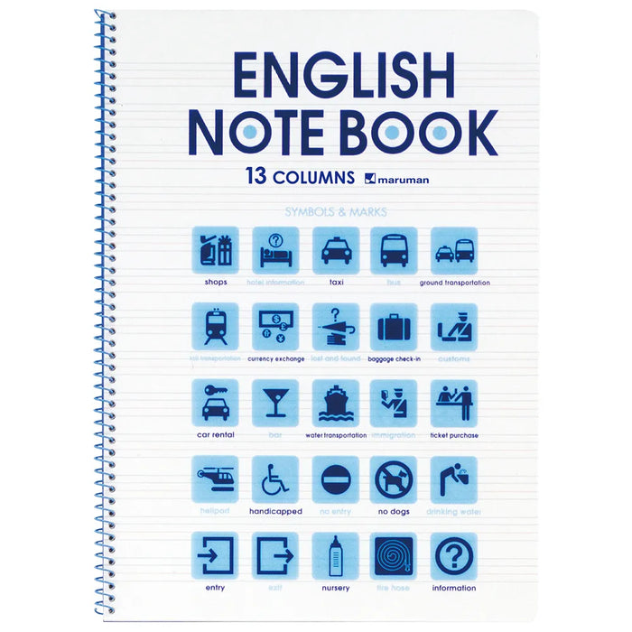 Maruman B5 notesbog engelsk kalligrafi lineal 13 og N513A-02 4979093513222 (10 sæt)