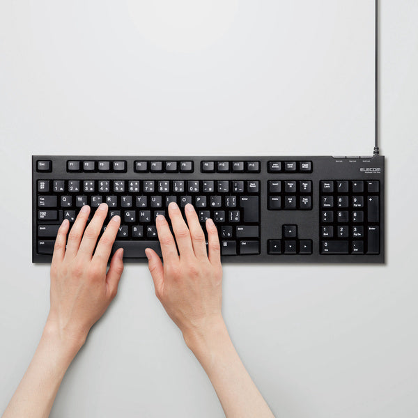 ELECOM エレコム USB接続　スタンダードキーボード 4953103511057（10セット）