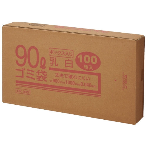 クラフトマン 90Lゴミ袋 乳白 ボックス入 100枚 4560314960682