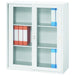 PLUS（プラス）オフィス家具 ガラス引戸書庫 3段 MST105-G　