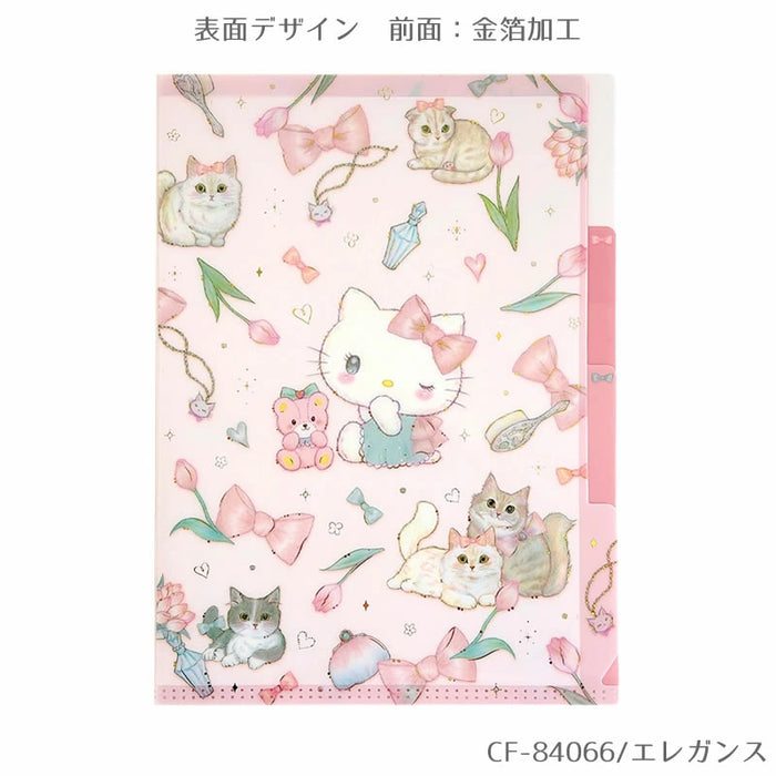 CHOTHES-PIN クローズピン A5クリアファイル3ポケット サンリオキャラクターズ×たけいみき4th collection 第4弾　おしゃれ・大人・かわいい・ハローキティ・シナモロール・クロミ・マイメロディ（5セット）