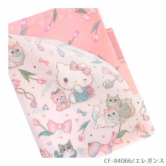 CHOTHES-PIN クローズピン A5クリアファイル3ポケット サンリオキャラクターズ×たけいみき4th collection 第4弾　おしゃれ・大人・かわいい・ハローキティ・シナモロール・クロミ・マイメロディ（5セット）