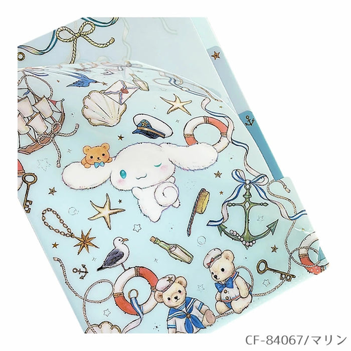 CHOTHES-PIN クローズピン A5クリアファイル3ポケット サンリオキャラクターズ×たけいみき4th collection 第4弾　おしゃれ・大人・かわいい・ハローキティ・シナモロール・クロミ・マイメロディ（5セット）