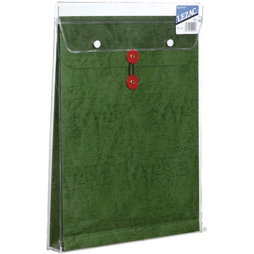 Beg Simpanan Koshundo Peace Envelope dengan Gusset, Hijau dengan 0 Sudut Lezak Vinyl, Hijau dengan 0 Sudut Gusset, Green Lezak Paper 921 (Set 10)