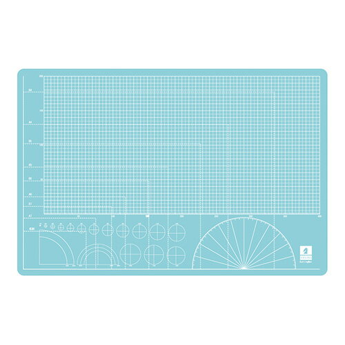 ミワックス スケルトンカッティングマット STN-A3-BU　4968376932379（10セット）