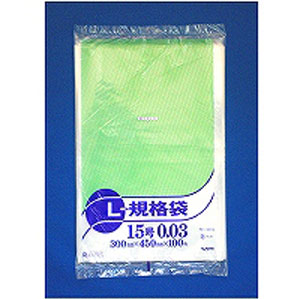 リュウグウ ポリ袋NO.15 100マイ PE-0315 単位:フクロ リュウグウ PE-0315（10セット）