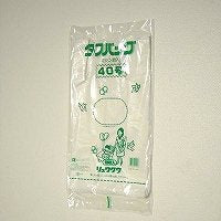 リュウグウ タフバッグ ミシン目入 40 無地 100枚入 乳白色 TB-M40 レジ袋（10セット）
