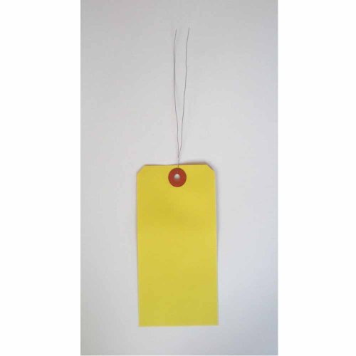 リュウグウ 針金荷札 色大 黄 1000枚入 HG-L-Y（10セット）