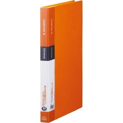 キングジム クリアーファイル シンプリーズ A4S 40P 136SPW オレンジ（10セット）