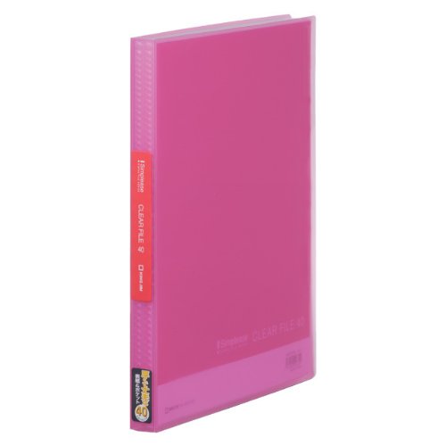 キングジム クリアーファイル シンプリーズ 透明 A4S 40P 186TSPW ピンク（10セット）