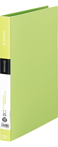 キングジム リングファイル シンプリーズ 黄緑 A4 641SPキミ（10セット）