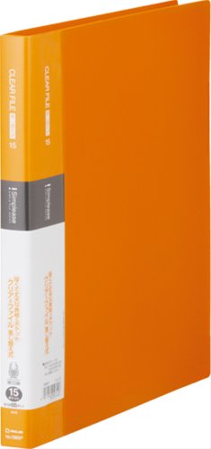 キングジム クリアーファイル シンプリーズ 差替式 A4S 15P 138SP オレンジ（10セット）