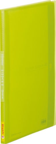 キングジム クリアーファイル シンプリーズ サイドイン A4S 40P 187TSPW 黄緑（10セット）