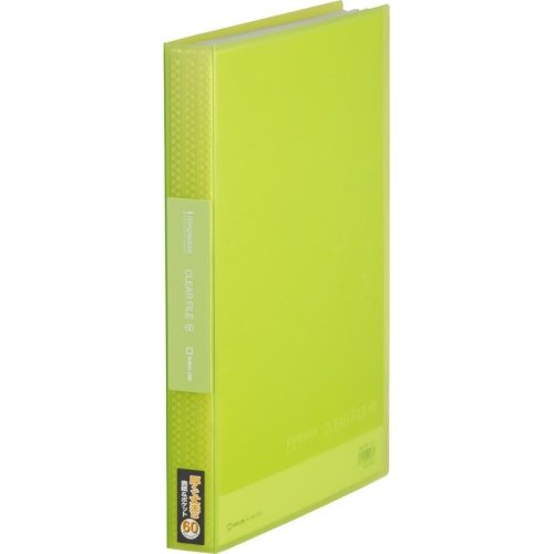キングジム クリアーファイル シンプリーズ 透明 A4S 60P 186-3TSP 黄緑（10セット）