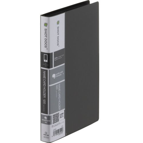 キングジム 名刺ホルダーコンパクトタイプ ショットドックス 42SD 黒（10セット）