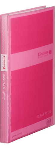 キングジム クリアーファイル シンプリーズ（透明）GX 40P A4 186TSPWGX ピンク（10セット）