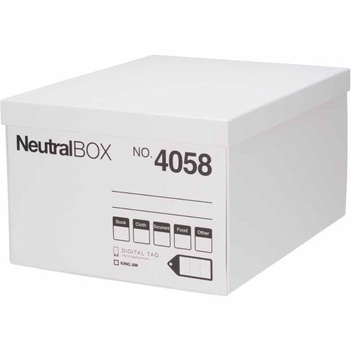 キングジム 収納箱 ニュートラルボックス XL 白 4058シロ（10セット）