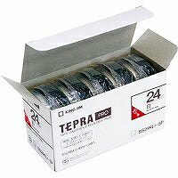 キングジム テプラPRO カートリッジ 白ラベルロングタイプ SS24KL-5P 24mm 5個入り（10セット）