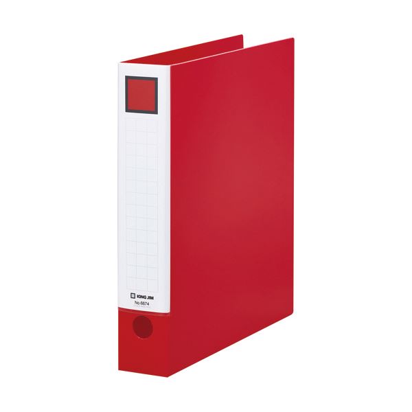 キングジム レバーリングファイル赤 6674-R 4971660038824