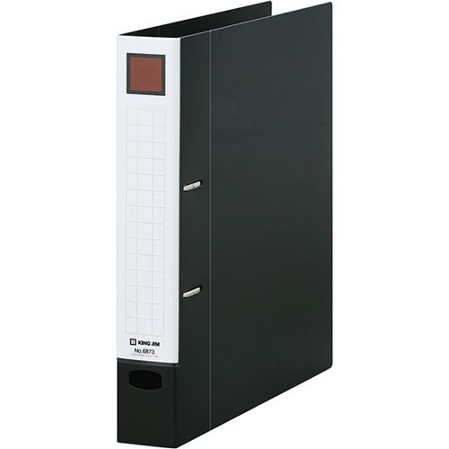 キングジム レバーリングファイルＤタイプ黒 6873-BK　4971660039111（10セット）