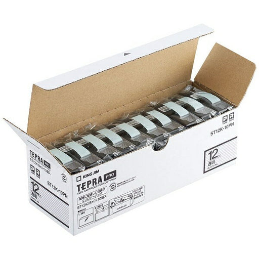 キングジム ＰＲＯテープエコパック透明ラベ ST12K-10PN 4971660774791