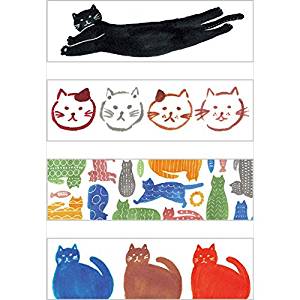 キングジム マスキングテープ ちいさく持てる キッタ (ネコ) KIT026（10セット）