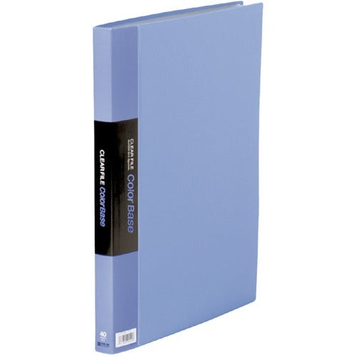 クリアーファイル カラーベース W 青 142CW(1冊入)（10セット）