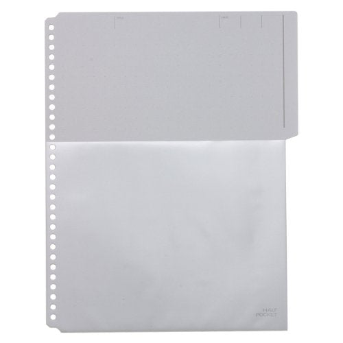 キングジム カラーベースハーフポケット 103HP A4S 30穴 黒（10セット）