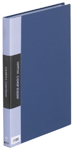 キングジム クリアーファイル カラーベース W A4S 132CW ネイビー（10セット）