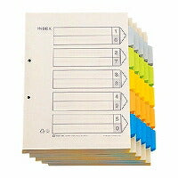 キングジム カラーインデックス （穴数：2穴.5色.5山.6枚.１組） （タテ型） A4-S （100組入り） 業務用 907-100（10セット）