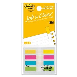 ポスト イット 付箋 ジョーブ（フラッグ）透明見出し コンパクト 透明スリム見出し 680MSH－C（10セット）